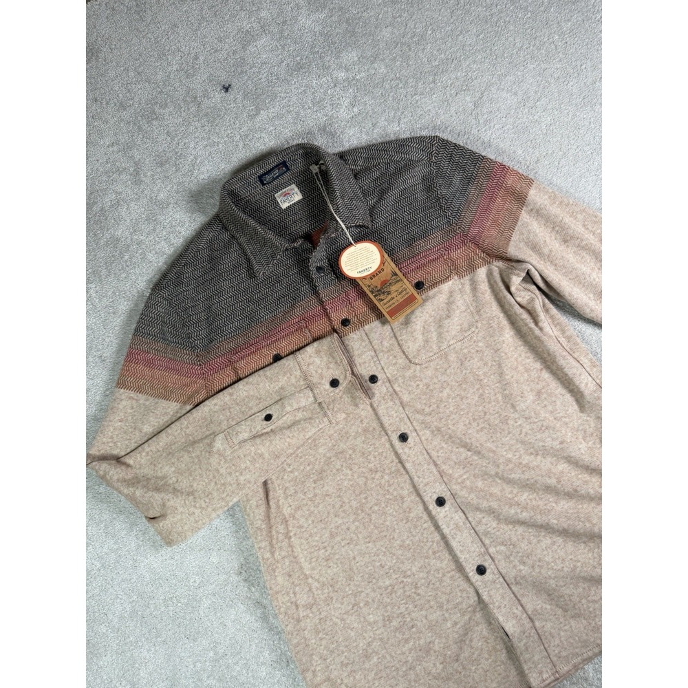 Faherty Men's Legend Sweater Shirt Autumn Coast Plaid Size Large $178 New